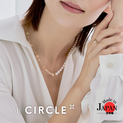 【3F CIRCLE(サークル)】満開のマグノリアが咲き誇る　アコヤパールのジュエリー